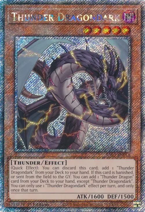Thunder Dragondark (Platinum Secret Rare) [Ra03-En018] Platinum Secret Rare 1
