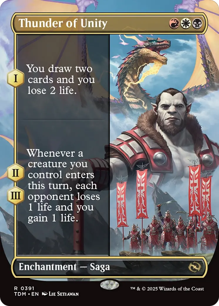 Thunder Of Unity (Borderless) [Tarkir: Dragonstorm] 1