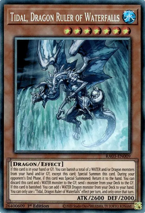 Tidal, Dragon Ruler Of Waterfalls (Cr) [Ra03-En009] Prismatic Collector's Rare 1