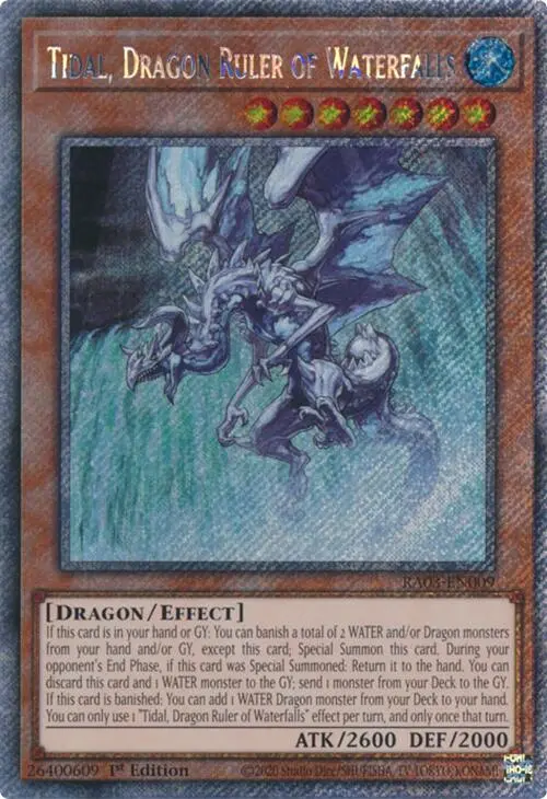 Tidal, Dragon Ruler Of Waterfalls (Platinum Secret Rare) [Ra03-En009] Platinum Secret Rare 1