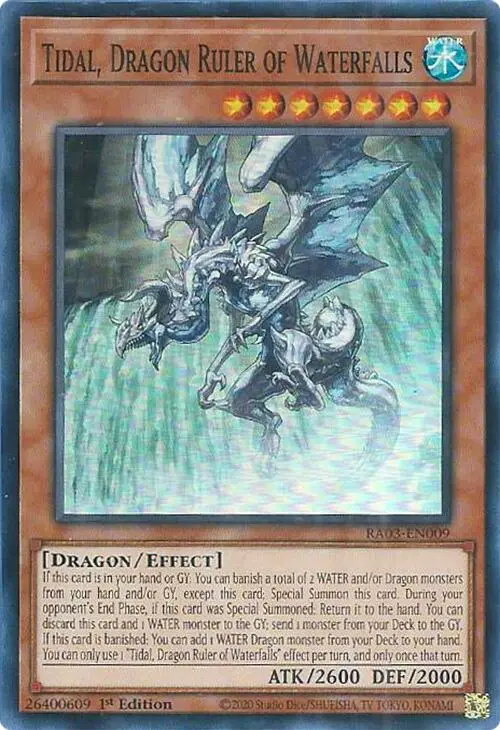 Tidal, Dragon Ruler Of Waterfalls [Ra03-En009] Super Rare 1