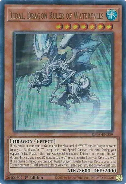 Tidal, Dragon Ruler Of Waterfalls (Ur) [Ra03-En009] Ultra Rare 1