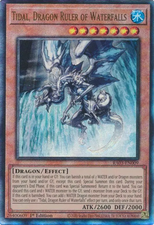 Tidal, Dragon Ruler Of Waterfalls (Utr) [Ra03-En009] Prismatic Ultimate Rare 1
