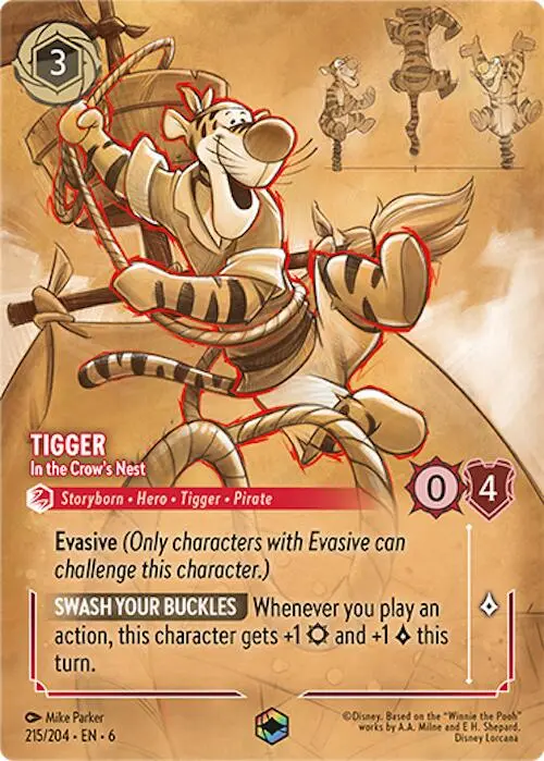 Tigger - In The Crow's Nest (Enchanted) (215/204) [Azurite Sea] 1