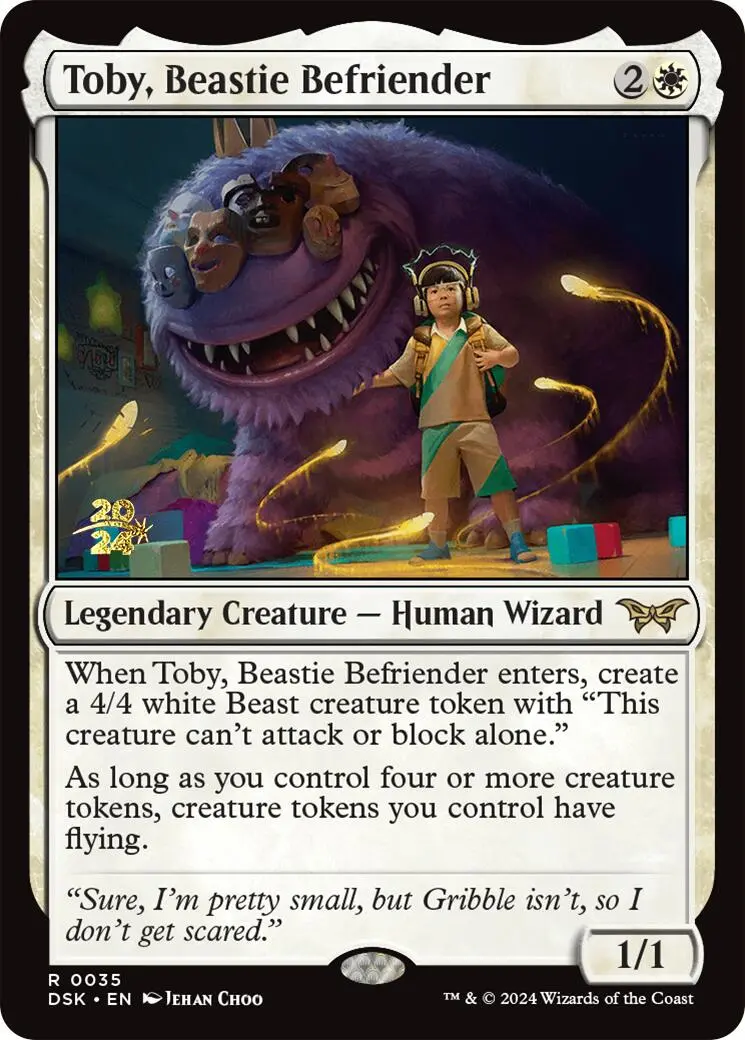 Toby, Beastie Befriender [Duskmourn: House Of Horror Prerelease Promos] 1