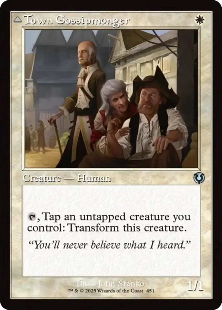 Town Gossipmonger // Incited Rabble (Retro Frame) [Innistrad Remastered] 1