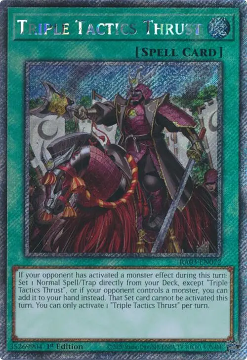 Triple Tactics Thrust (Platinum Secret Rare) [Ra03-En072] Platinum Secret Rare 1