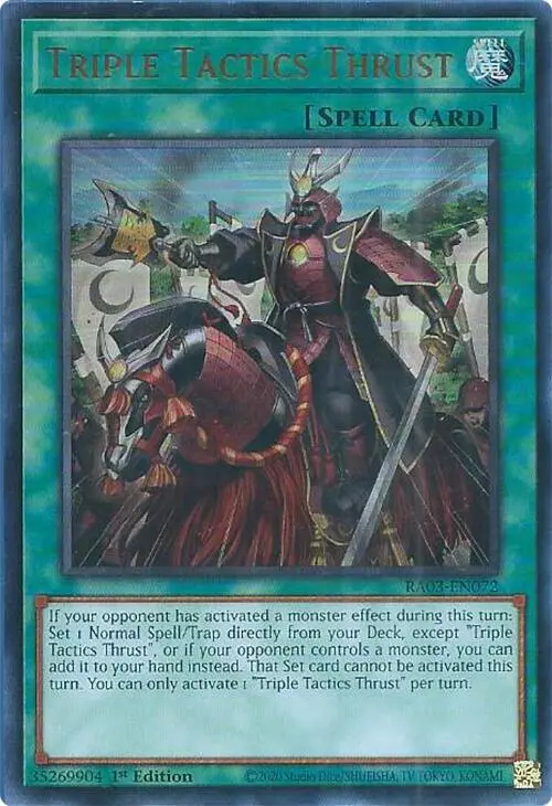 Triple Tactics Thrust (Ur) [Ra03-En072] Ultra Rare 1