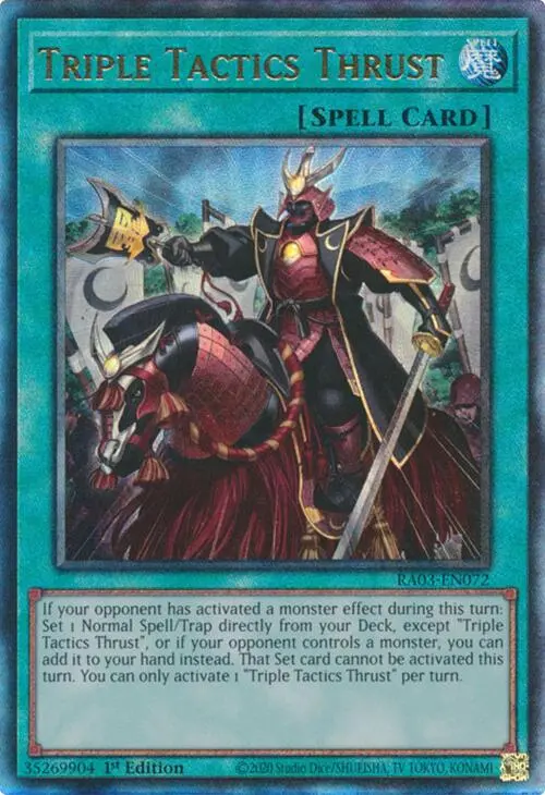 Triple Tactics Thrust (Utr) [Ra03-En072] Prismatic Ultimate Rare 1