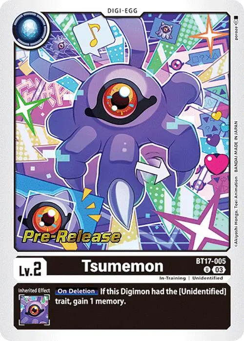 Tsumemon [Bt17-005] [Secret Crisis Pre-Release Cards] 1