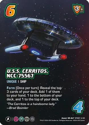 U.S.S. Cerritos, Ncc-75567 (Alternate Art) (Stk01 5/22) - Stk01 5/22 - A - Holofoil 1