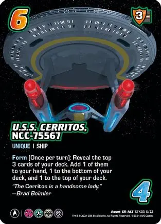 U.S.S. Cerritos, Ncc-75567 (Alternate Art) (Stk03 5/22) - Stk03 5/22 - A - Holofoil 1