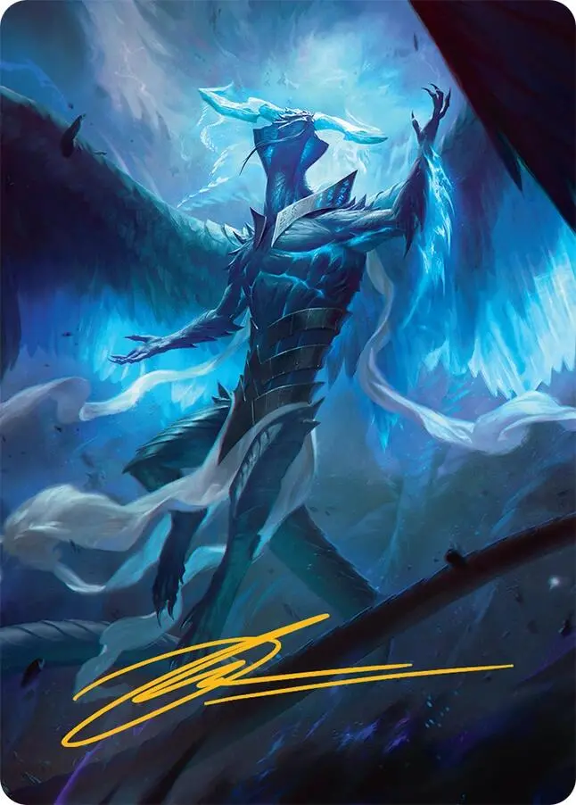 Ugin, Eye Of The Storms Art Card (1/54) (Gold-Stamped Signature) [Tarkir: Dragonstorm Art Series] 1
