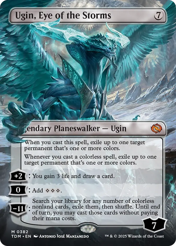 Ugin, Eye Of The Storms (Borderless) [Tarkir: Dragonstorm] 1