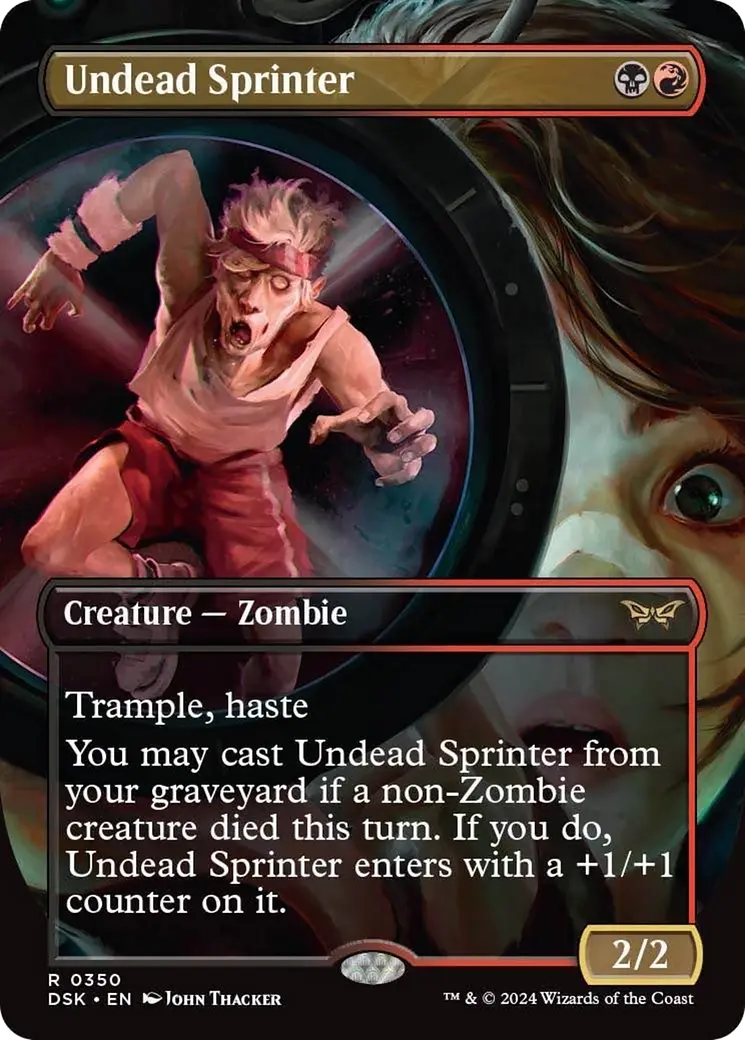 Undead Sprinter (Borderless) [Duskmourn: House Of Horror] 1