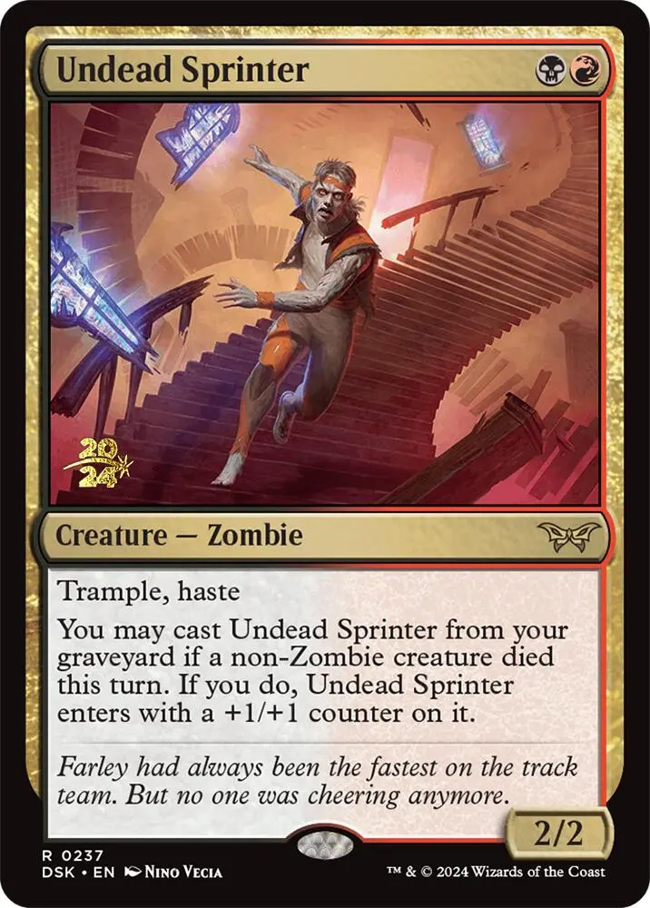 Undead Sprinter [Duskmourn: House Of Horror Prerelease Promos] 1