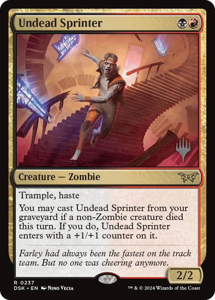 Undead Sprinter (Promo Pack) [Duskmourn: House Of Horror Promos] 1