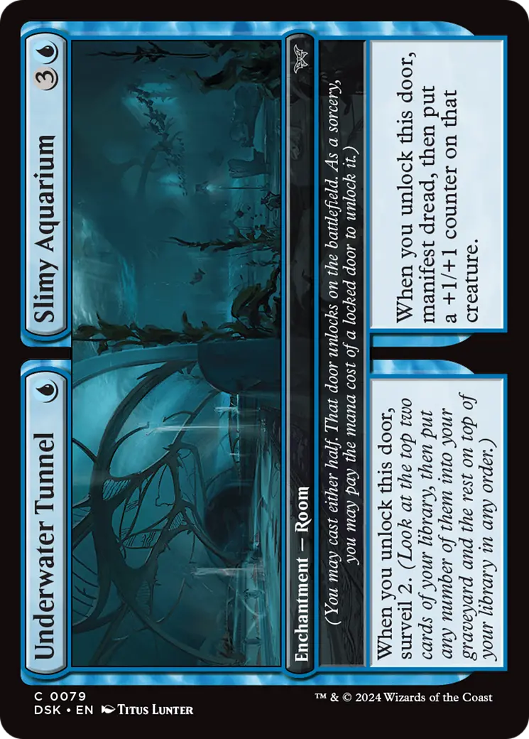 Underwater Tunnel // Slimy Aquarium [Duskmourn: House Of Horror] 1