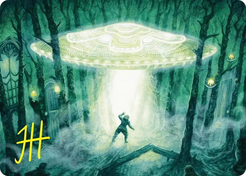 Unidentified Hovership Art Card (Gold-Stamped Signature) [Duskmourn: House Of Horror Art Series] 1