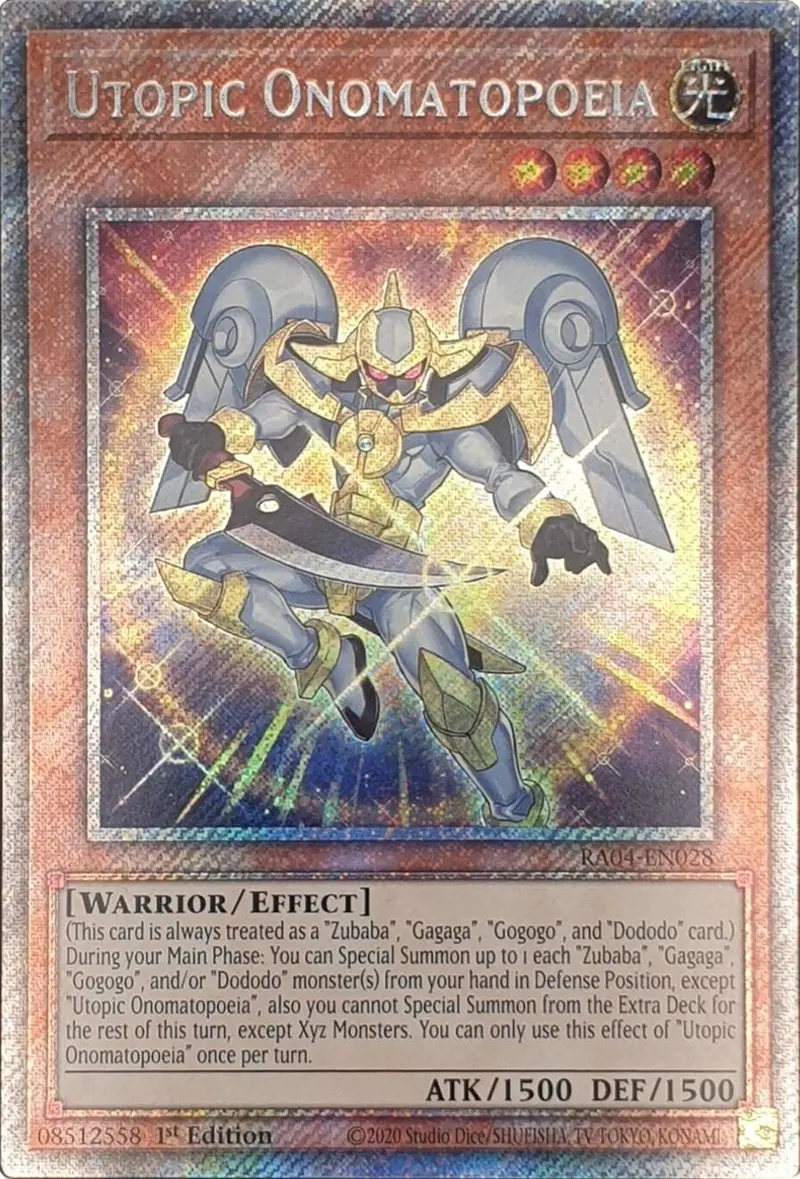 Utopic Onomatopoeia [Ra04-En028] Platinum Secret Rare 1