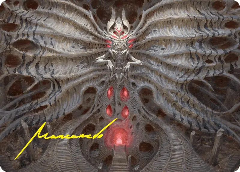 Valgavoth, Terror Eater Art Card (Gold-Stamped Signature) [Duskmourn: House Of Horror Art Series] 1
