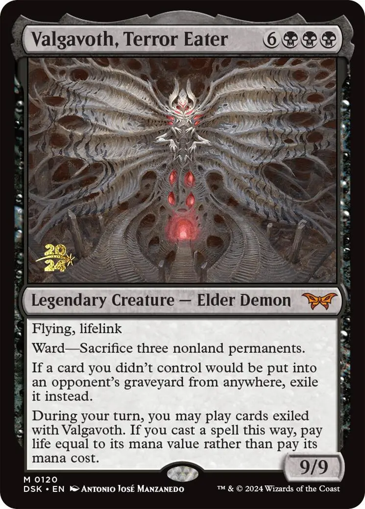 Valgavoth, Terror Eater [Duskmourn: House Of Horror Prerelease Promos] 1