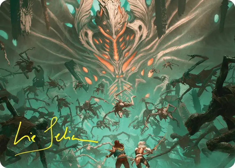 Valgavoth's Onslaught Art Card (Gold-Stamped Signature) [Duskmourn: House Of Horror Art Series] 1