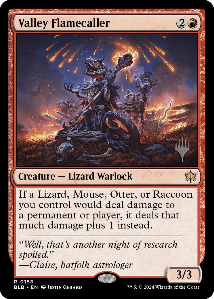 Valley Flamecaller (Promo Pack) [Bloomburrow Promos] 1