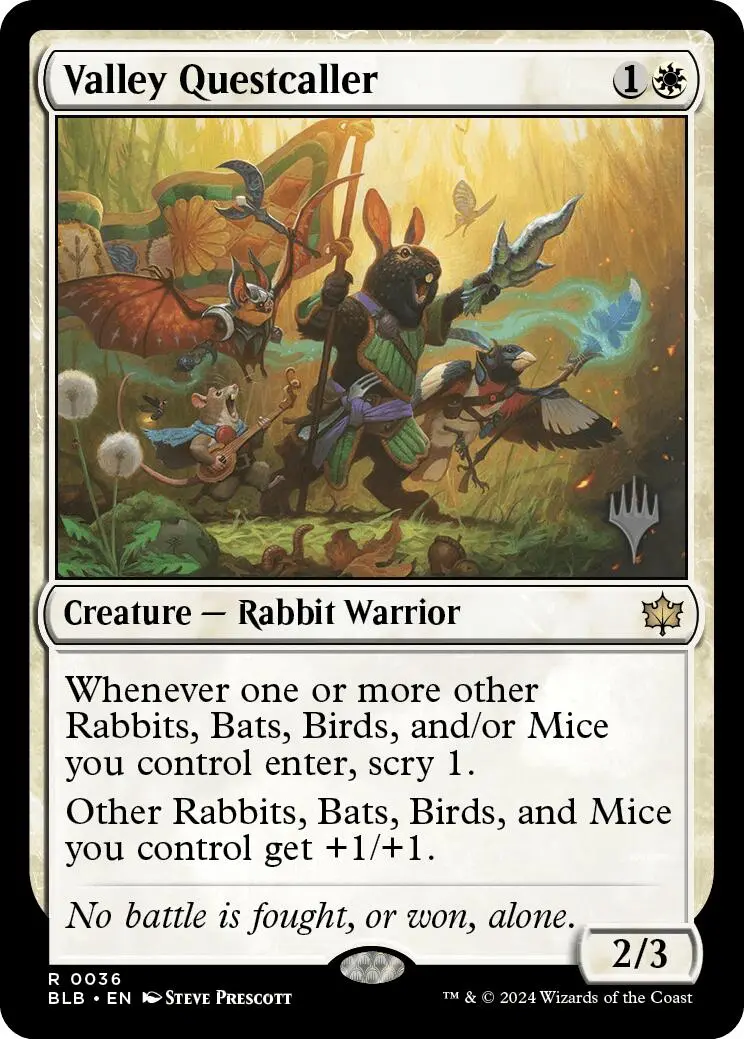 Valley Questcaller (Promo Pack) [Bloomburrow Promos] 1