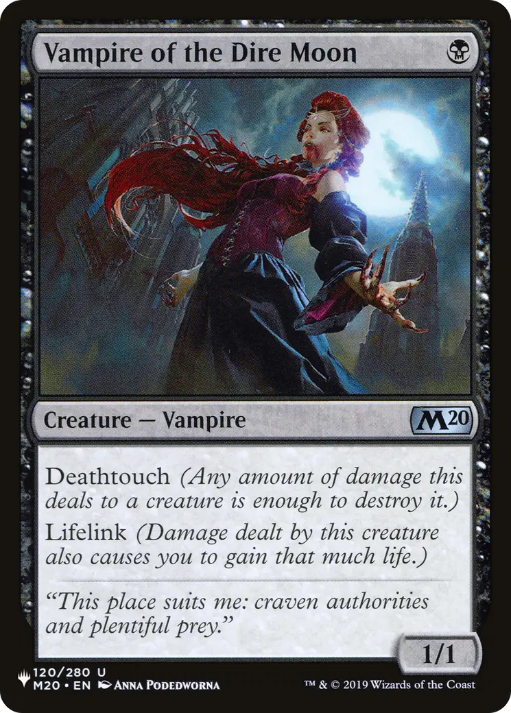 Vampire Of The Dire Moon [The List] 1