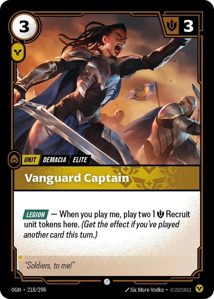 Vanguard Captain - Riftbound Organized Play Promotional Cards (Opp) 1
