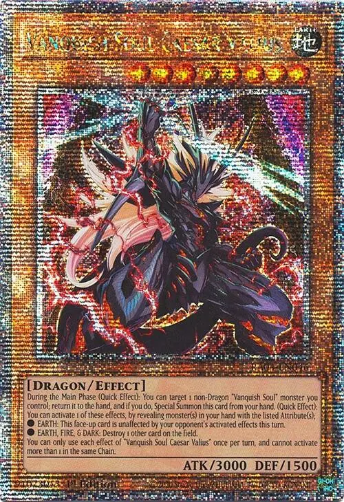 Vanquish Soul Caesar Valius [Ra04-En046] Quarter Century Secret Rare 1