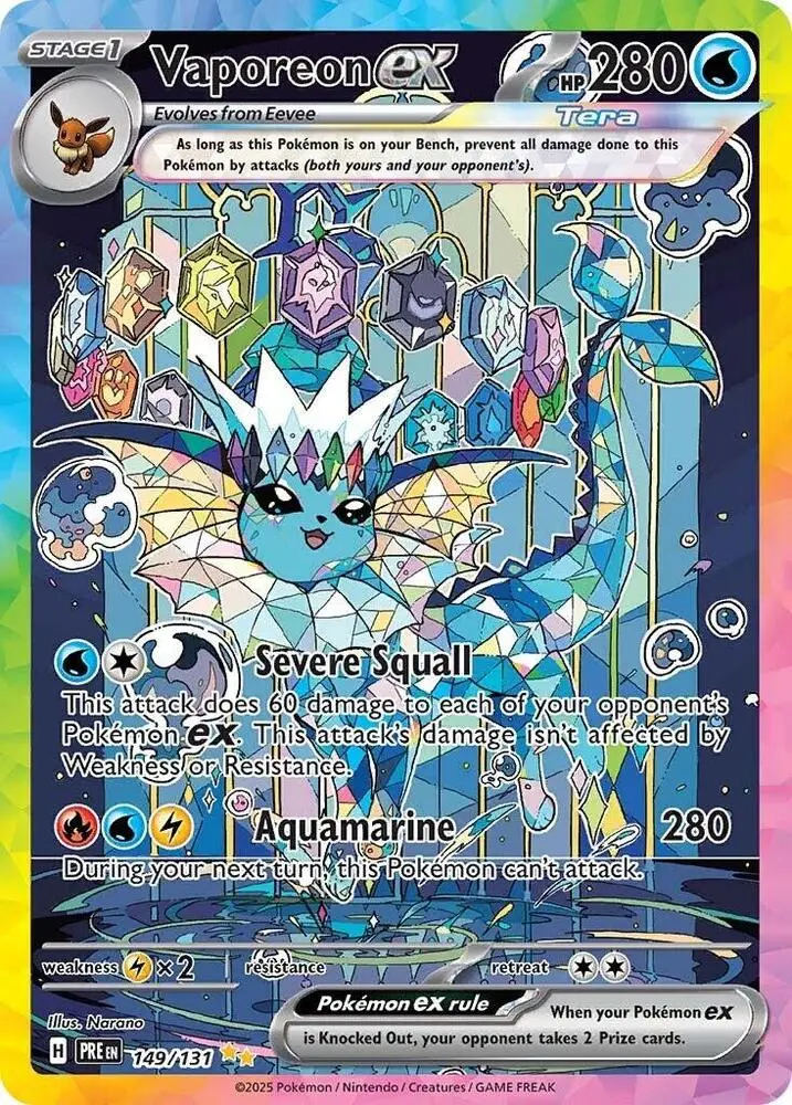Vaporeon Ex (149/131) [Scarlet & Violet: Prismatic Evolutions] 1