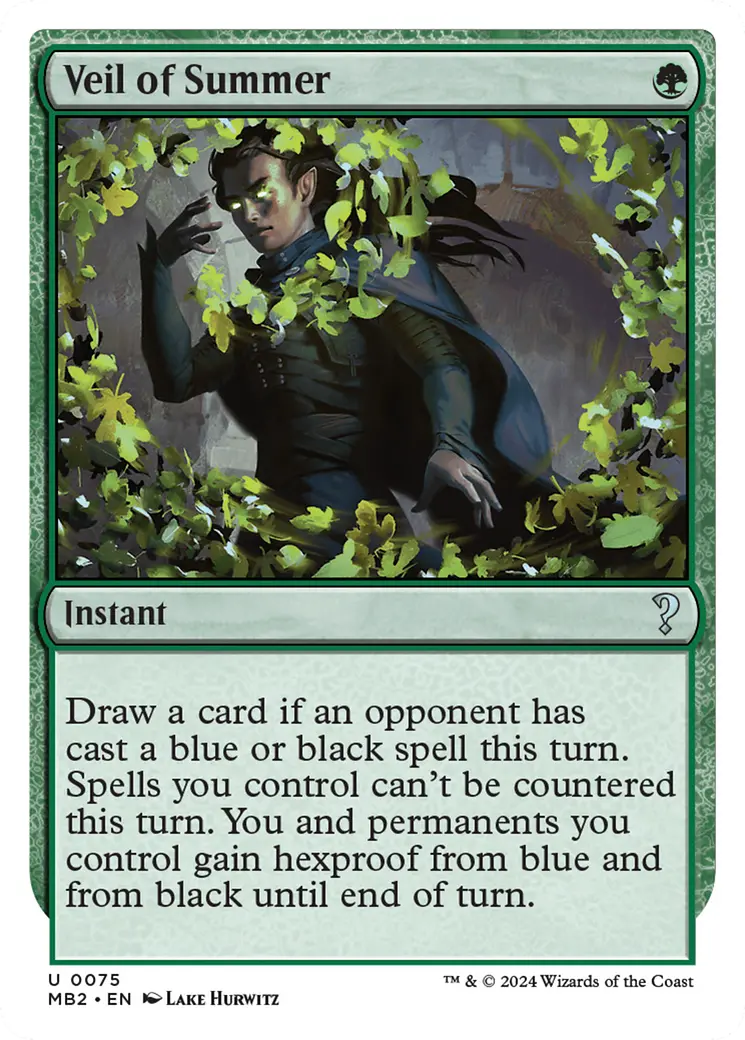 Veil Of Summer (White Border) [Mystery Booster 2] 1