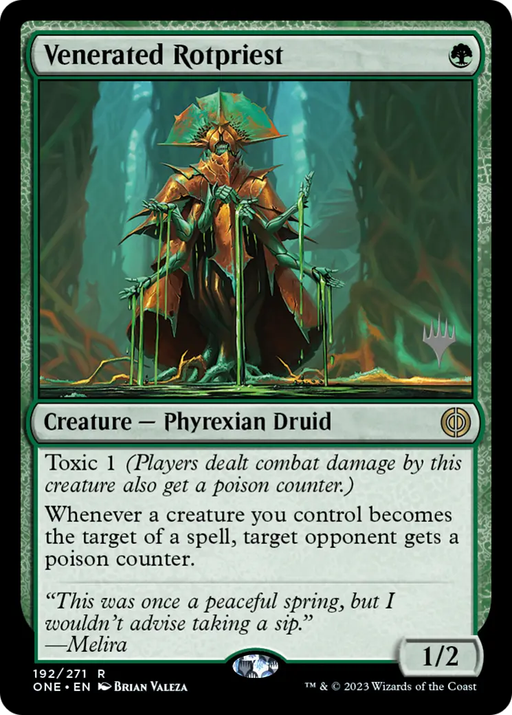 Venerated Rotpriest (Promo Pack) [Phyrexia: All Will Be One Promos] 1