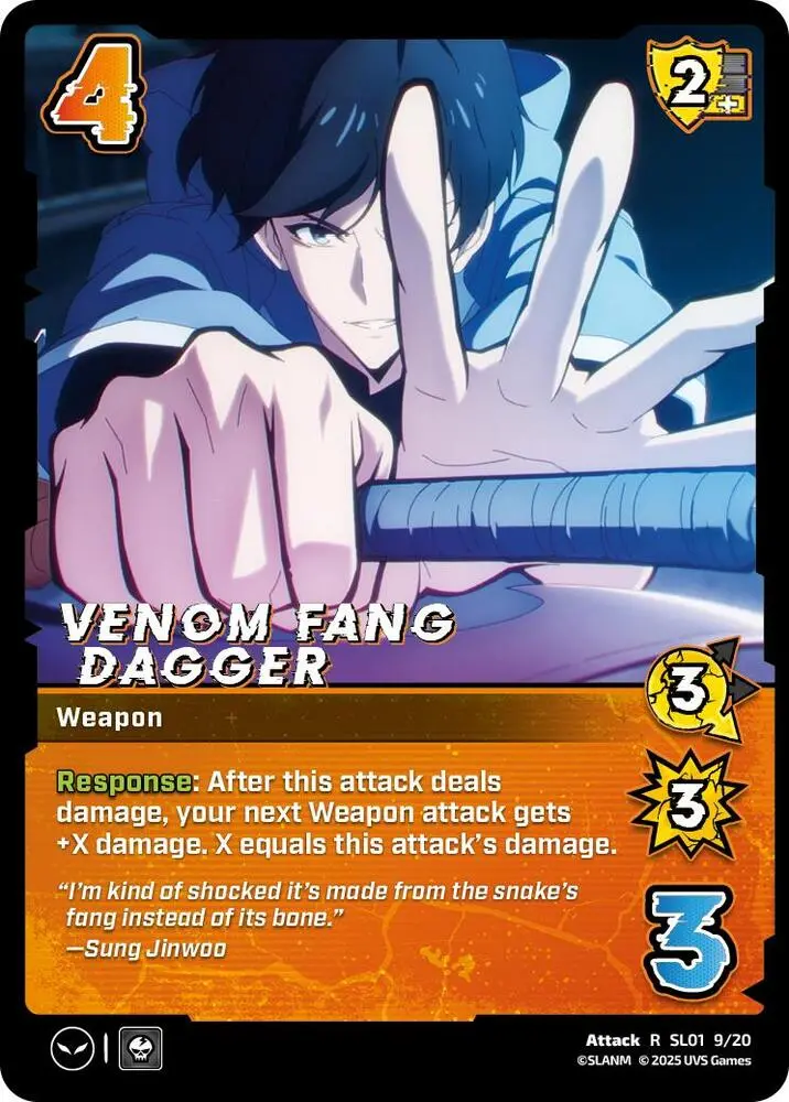 Venom Fang Dagger - Sl01 9/20 - Rare 1
