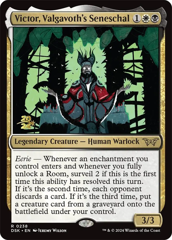 Victor, Valgavoth's Seneschal [Duskmourn: House Of Horror Prerelease Promos] 1