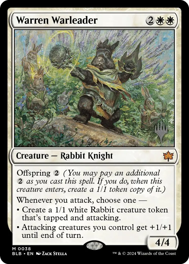 Warren Warleader (Promo Pack) [Bloomburrow Promos] 1