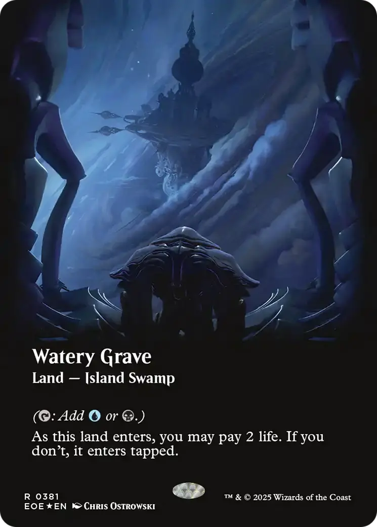 Watery Grave (Borderless) (Galaxy Foil) [Edge Of Eternities] 1