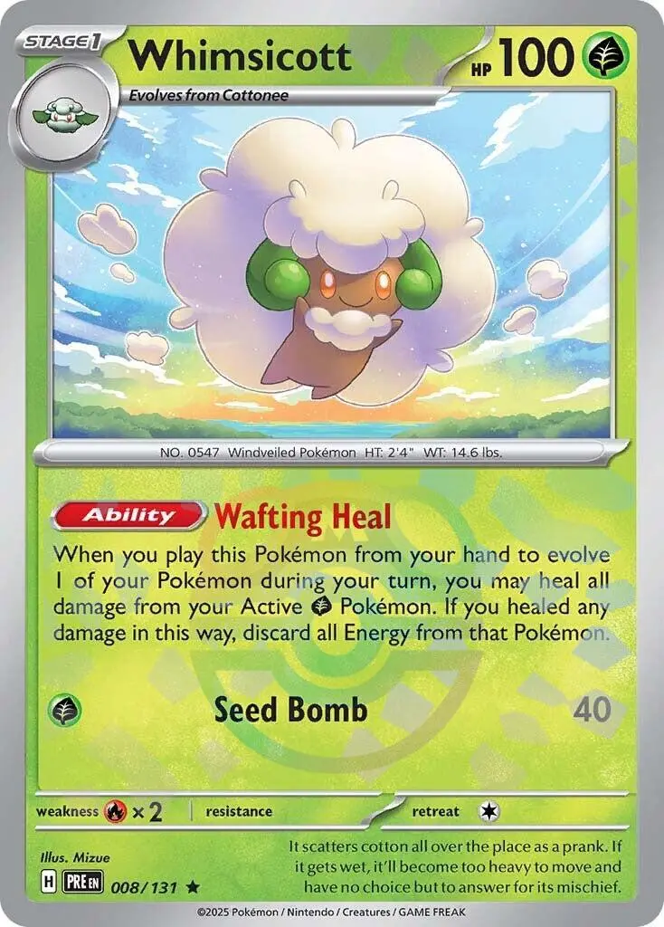 Whimsicott (008/131) (Master Ball Pattern) [Scarlet & Violet: Prismatic Evolutions] 1