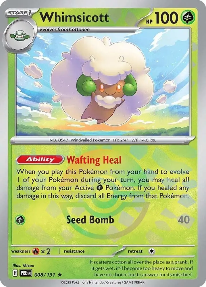 Whimsicott (008/131) (Poke Ball Pattern) [Scarlet & Violet: Prismatic Evolutions] 1