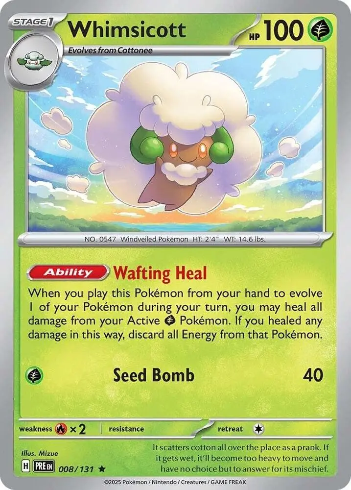 Whimsicott (008/131) [Scarlet & Violet: Prismatic Evolutions] 1