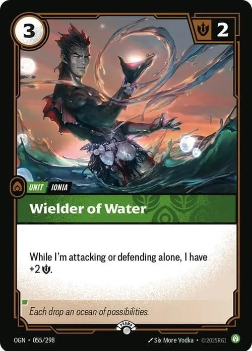Wielder Of Water - Riftbound Organized Play Promotional Cards (Opp) 1