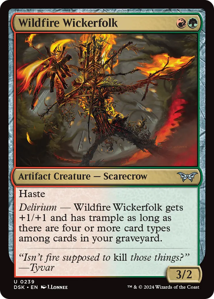 Wildfire Wickerfolk [Duskmourn: House Of Horror] 1