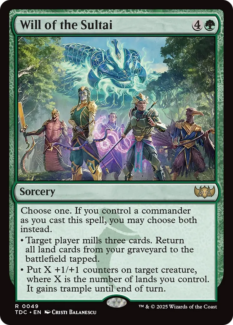 Will Of The Sultai [Tarkir: Dragonstorm Commander] 1