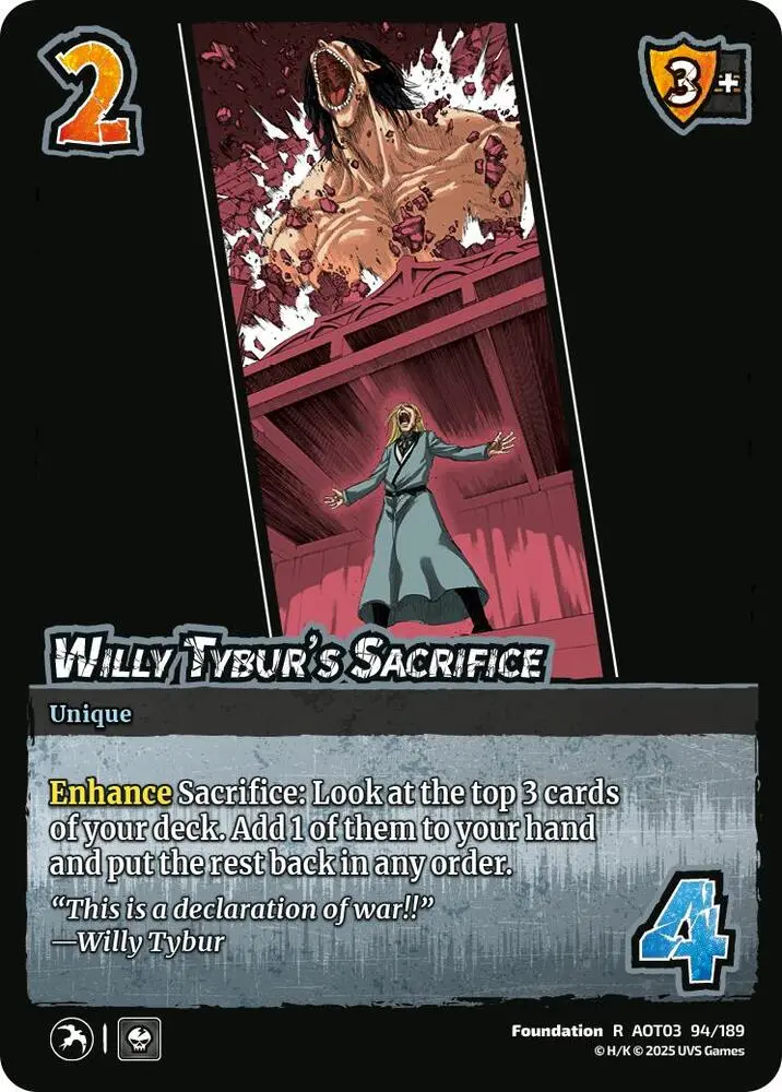 Willy Tybur's Sacrifice 1