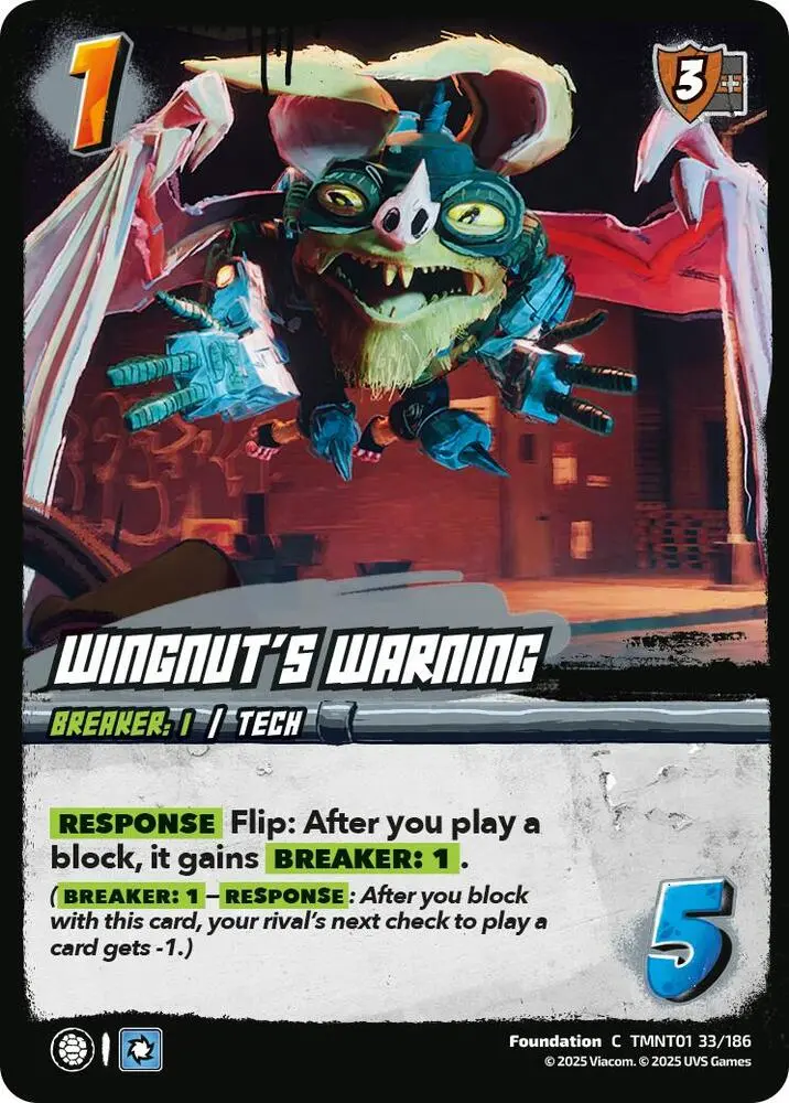 Wingnut's Warning - Teenage Mutant Ninja Turtles (Tmnt) 1