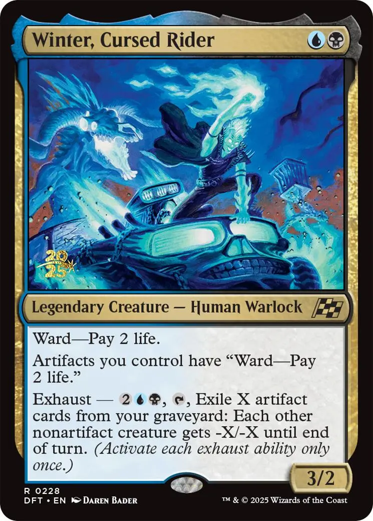 Winter, Cursed Rider [Aetherdrift Prerelease Promos] 1