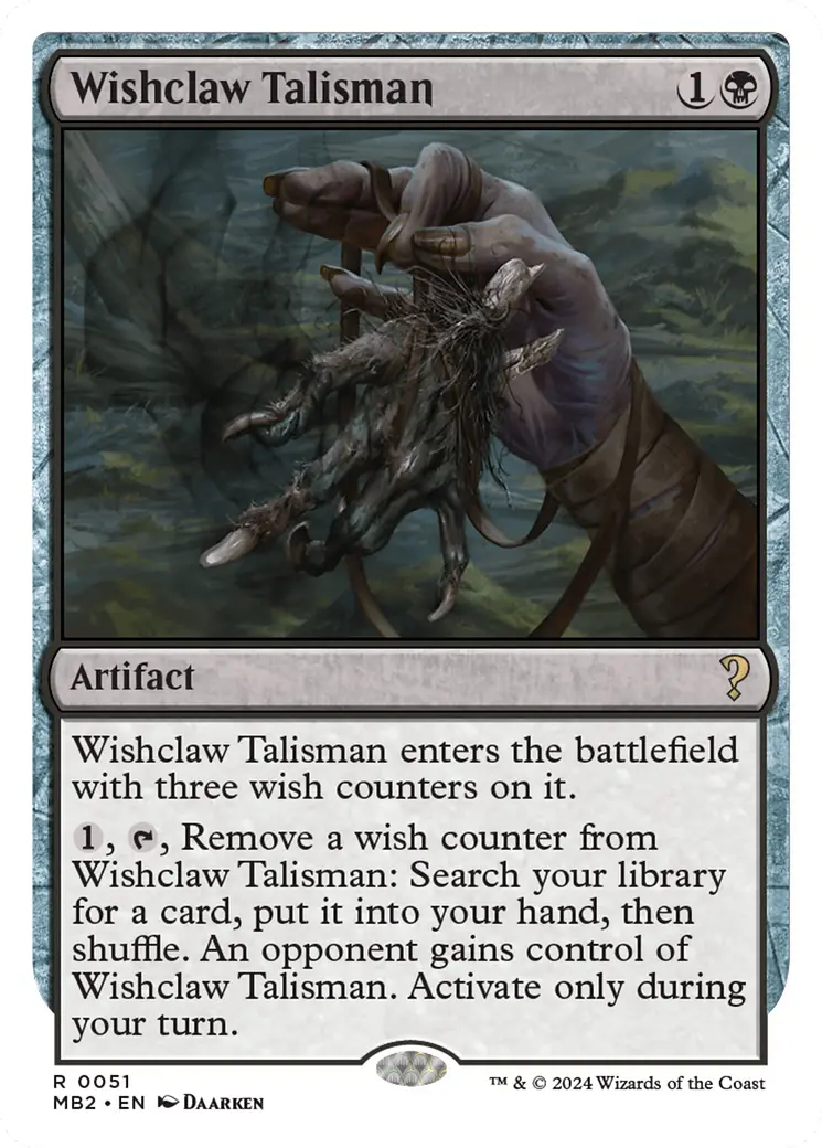 Wishclaw Talisman (White Border) [Mystery Booster 2] 1