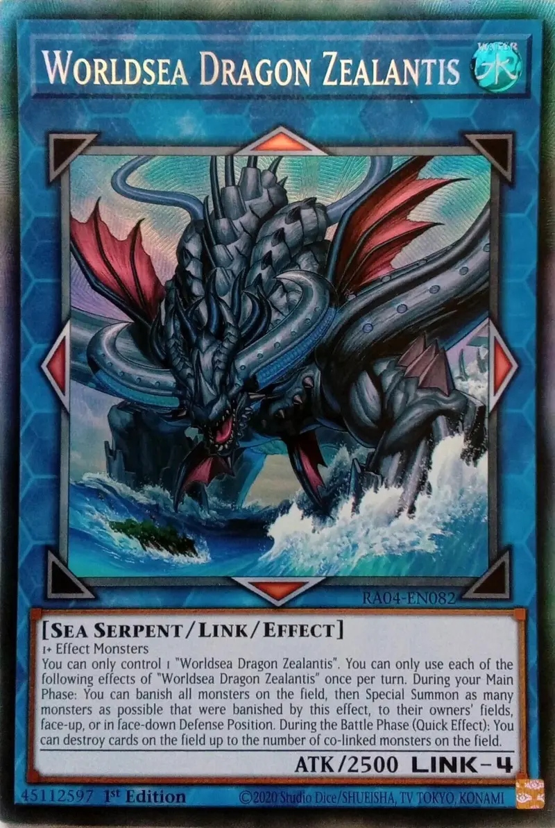 Worldsea Dragon Zealantis [Ra04-En082] Prismatic Collector's Rare 1